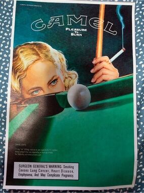 Camel Vintage 'Pleasure to Burn' Poster Print